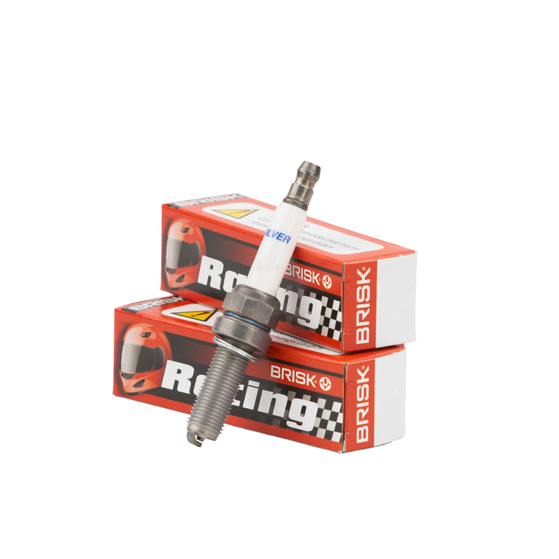 Brisk Can-Am Maverick R Silver Racing Spark Plug Set - (3)