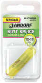 Butt Splice Connector, 12 to 10 AWG Wire, Copper Contact, Yellow #60814 Jandorf