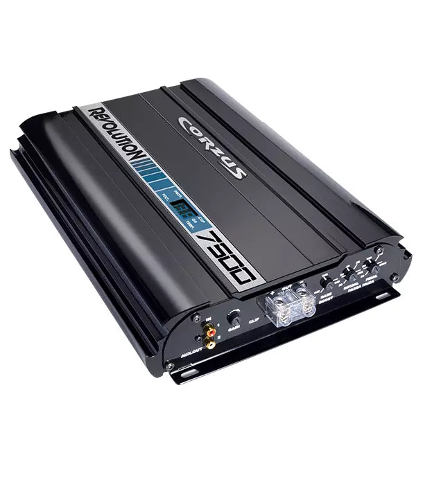 MD7500 7.5K W RMS 1 Ch 2 OHM OPERATES w/Less 10V 1 Amp w DSP Corzus
