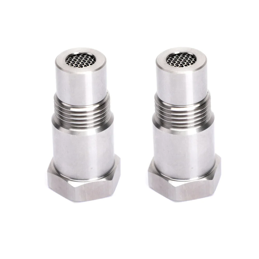2PCS CEL Check Engine Light Oxygen Sensor Adapter M18 x 1.5 CEL On Fix Engine Light Eliminator Bung Kit Catalystic Converter
