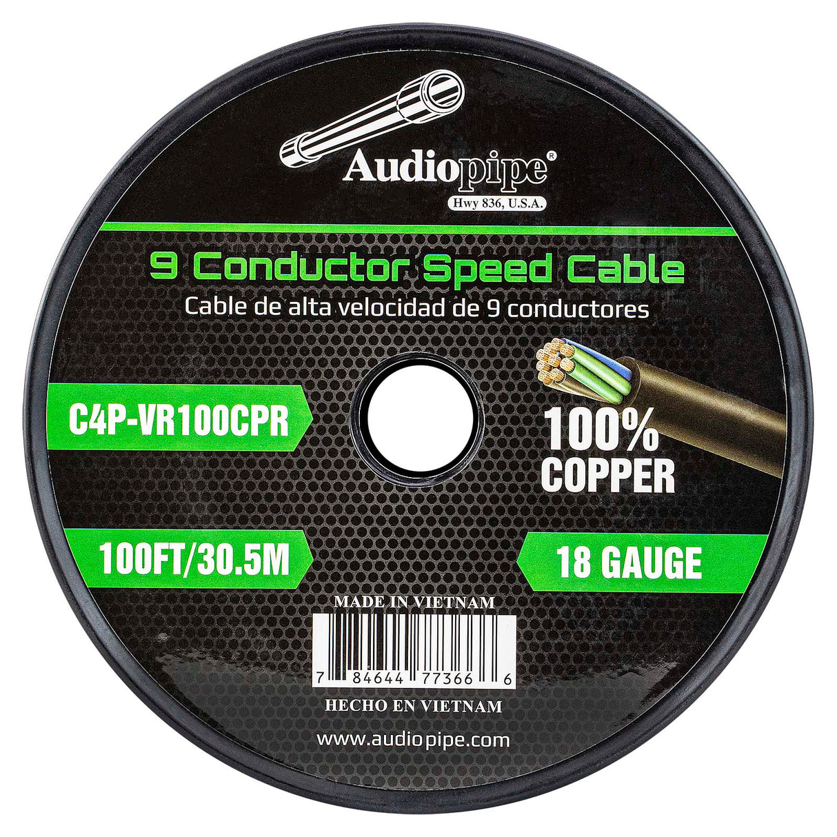 Audiopipe C4P-VR100CPR 9 Conductor Speed Cable Audiopipe