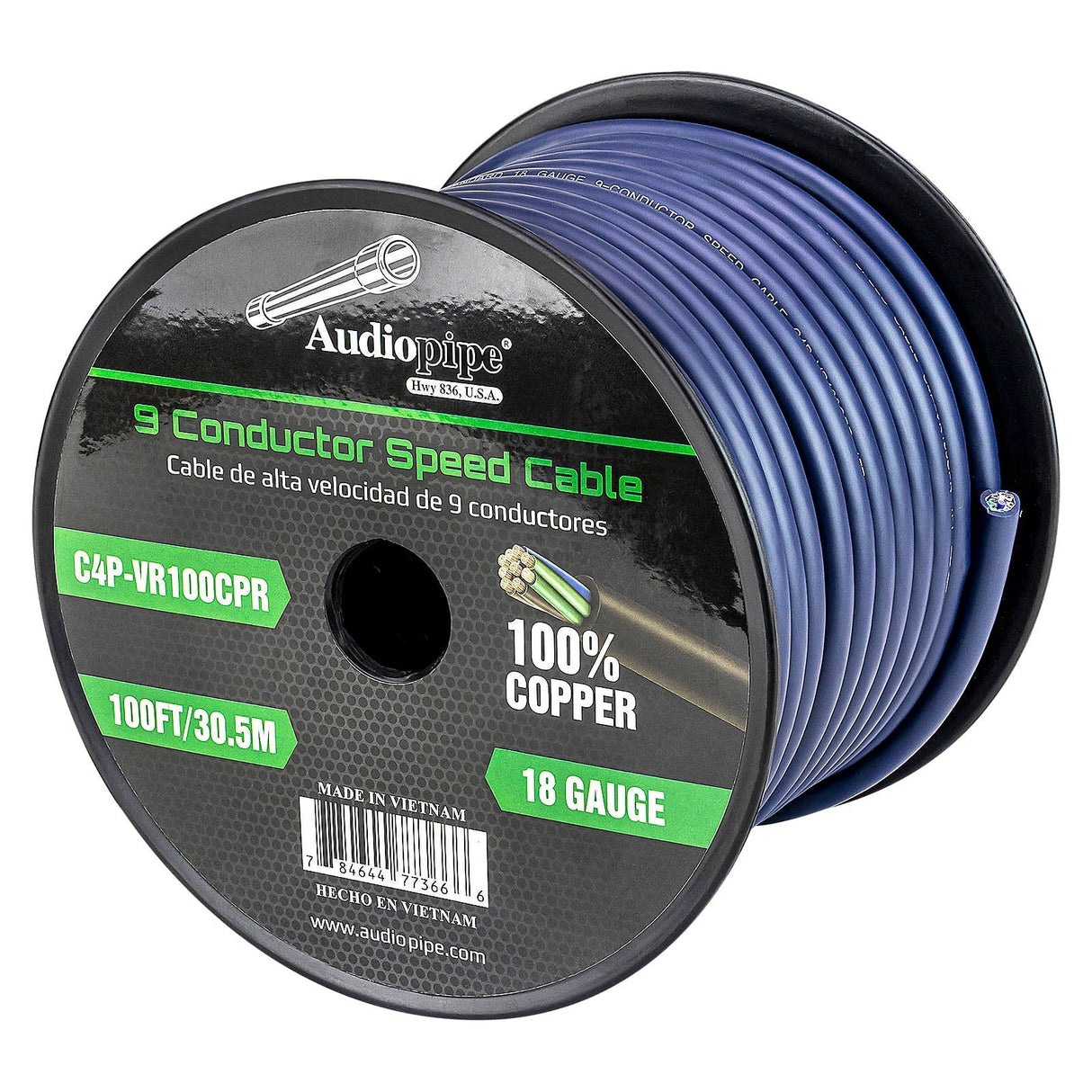 Audiopipe C4P-VR100CPR 9 Conductor Speed Cable Audiopipe