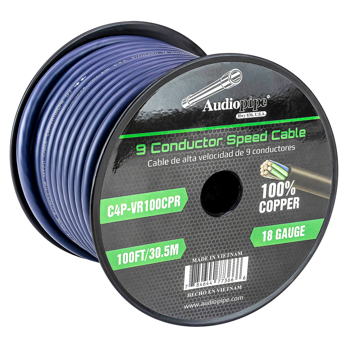 Audiopipe C4P-VR100CPR 9 Conductor Speed Cable Audiopipe
