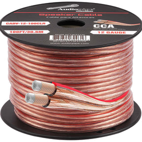 100FT 12AWG Speaker Cable (CABV-12-100CLR) Audiopipe