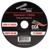 100FT 12AWG Speaker Cable (CABV-12-100CLR) Audiopipe