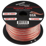 50FT 12AWG Speaker Cable (CABV-12-50CLR) Audiopipe
