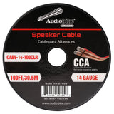100FT 14AWG Speaker Cable (CABV-14-100CLR) Audiopipe