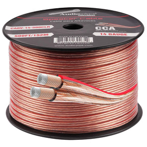 500FT 14AWG Speaker Cable (CABV-14-500CLR) Audiopipe