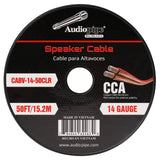50FT 14AWG Speaker Cable (CABV-14-50CLR) Audiopipe