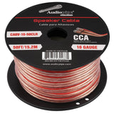 50FT 16AWG Speaker Cable (CABV-16-50CLR) Audiopipe