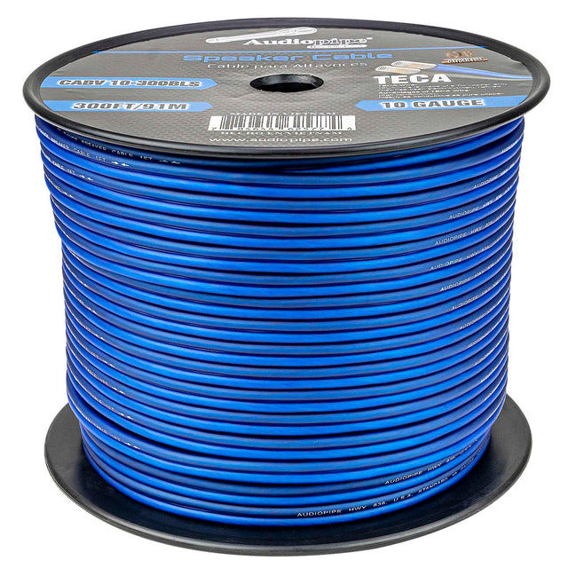 300FT 10AWG Speaker Cable (CABV-10-300-BLS) Audiopipe