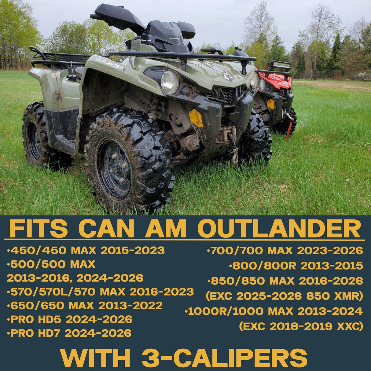Can-Am Outlander 450/500/570/650/850/1000/HD5/HD7/PRO 2013-2026 Ceramic Brake Pad Set Traild