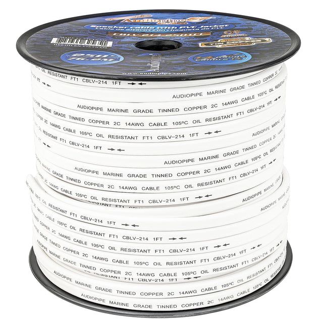 250FT 14AWG Speaker Cable with PVC Jacket (CBLV-214-250TCC) Audiopipe