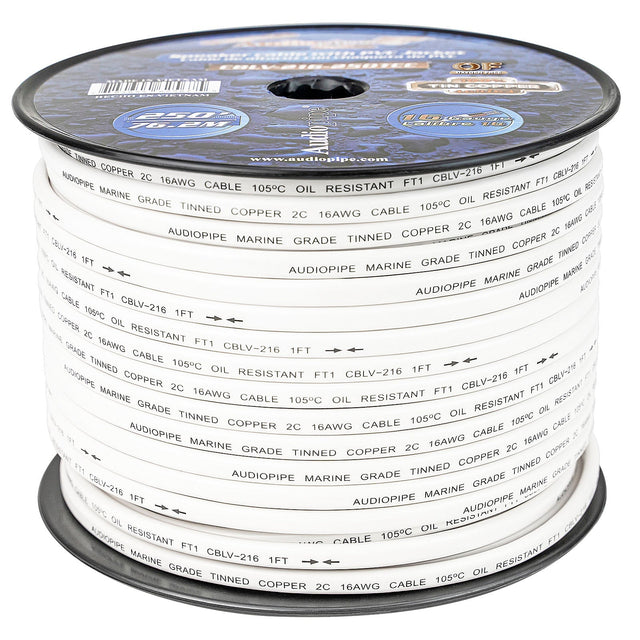 250FT 16AWG Speaker Cable with PVC Jacket (CBLV-216-250TCC) Audiopipe