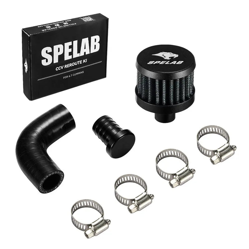2007-2019 Dodge 6.7L Cummins CCV Reroute Engine Ventilation Kit SPELAB