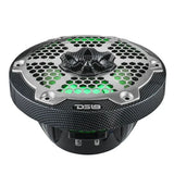 DS18 CF-65M 6.5" 2-Way 100W RMS LED RGB Coaxial Marine Speakers (Pair)