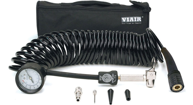 Viair 5-in-1 Braided Coil Hose with 120 PSI Gauge - 00029