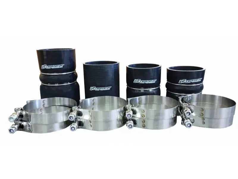 CNC Fabrication Charge Air Cooler Boot Kit Black Ford F-Series 6.4L Powerstroke 2008-2010