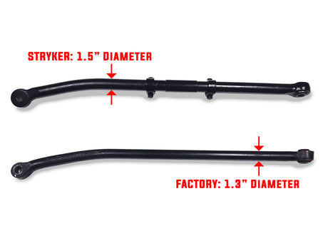 0-4" (or 5-8" when paired with drop bracket) Lift Height Adjustable Track Bar for 2023-2026 Ford F450/F550 Super Duty 4WD Stryker Off Road Design