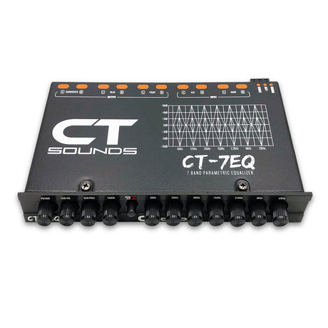 CT-7EQ // 7-Band 1/2 DIN Car Audio Equalizer with AUX Input CT Sounds