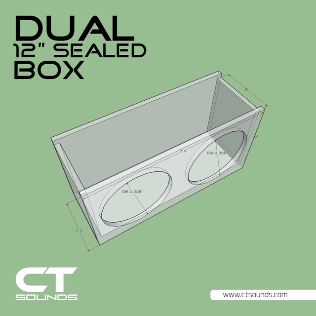 Dual 12 Inch Sealed Subwoofer Box Design CT Sounds