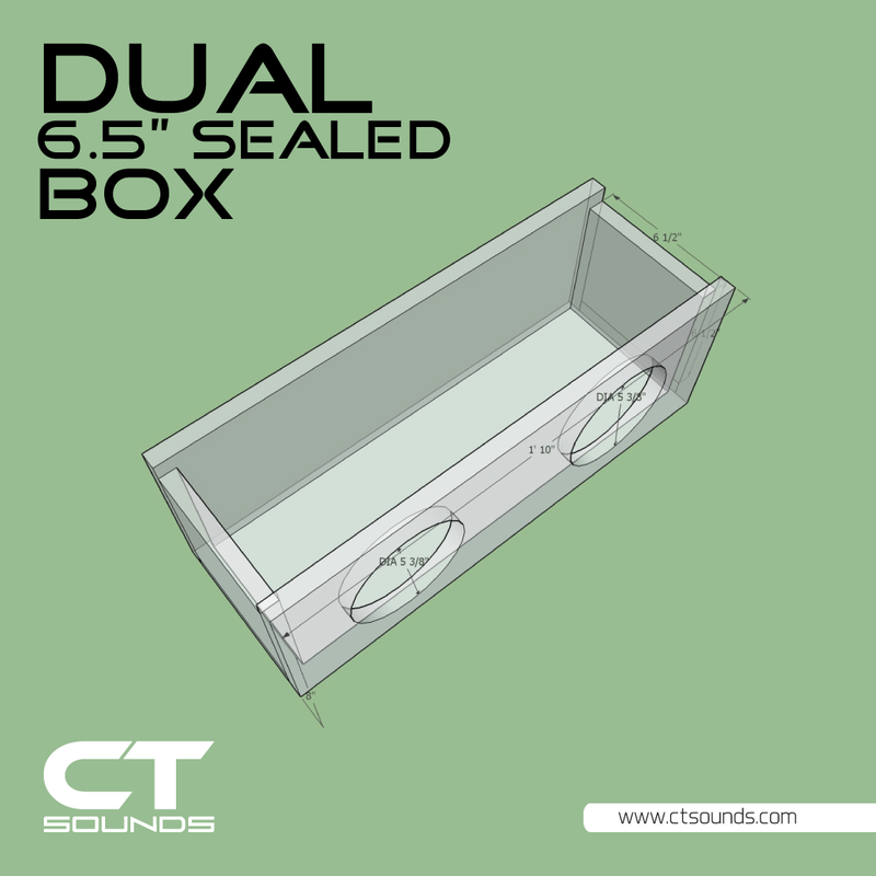 Dual 6.5 Inch Sealed Subwoofer Box Design CT Sounds