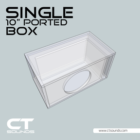 Single 10 Inch Ported Subwoofer Box Design CT Sounds
