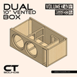 Dual 10 Inch Vented Subwoofer Box Design CT Sounds
