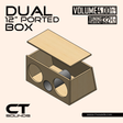 Dual 12 Inch Front Ported Subwoofer Box Design CT Sounds