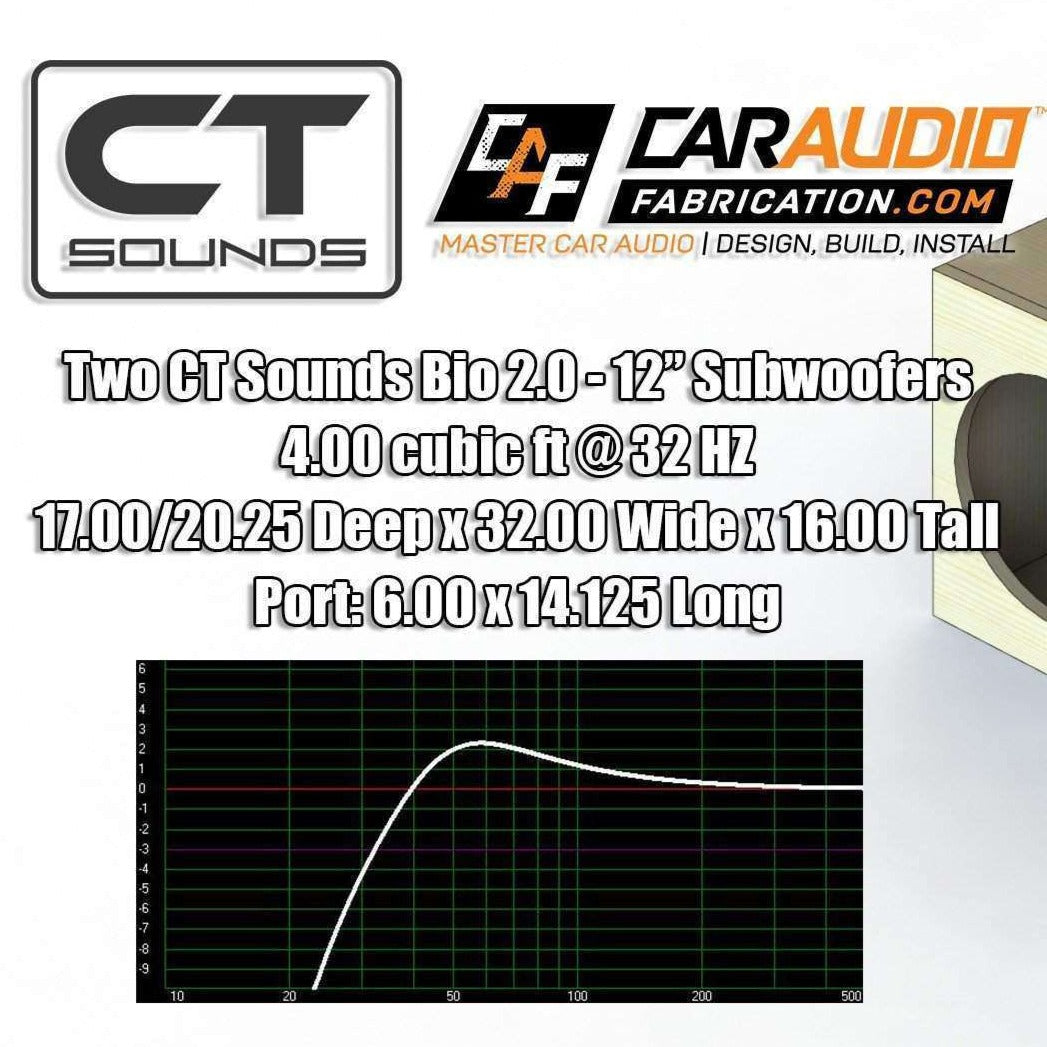 Dual 12 Inch Front Ported Subwoofer Box Design CT Sounds