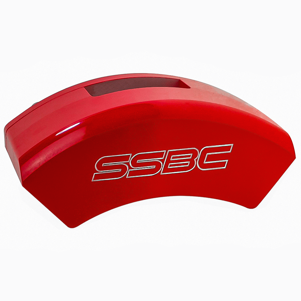 American Made Super Twin TK "Quick Change" 2-Piston Billet Aluminum Front Caliper Upgrade Kit W/Performance Pads. Red A186-1R