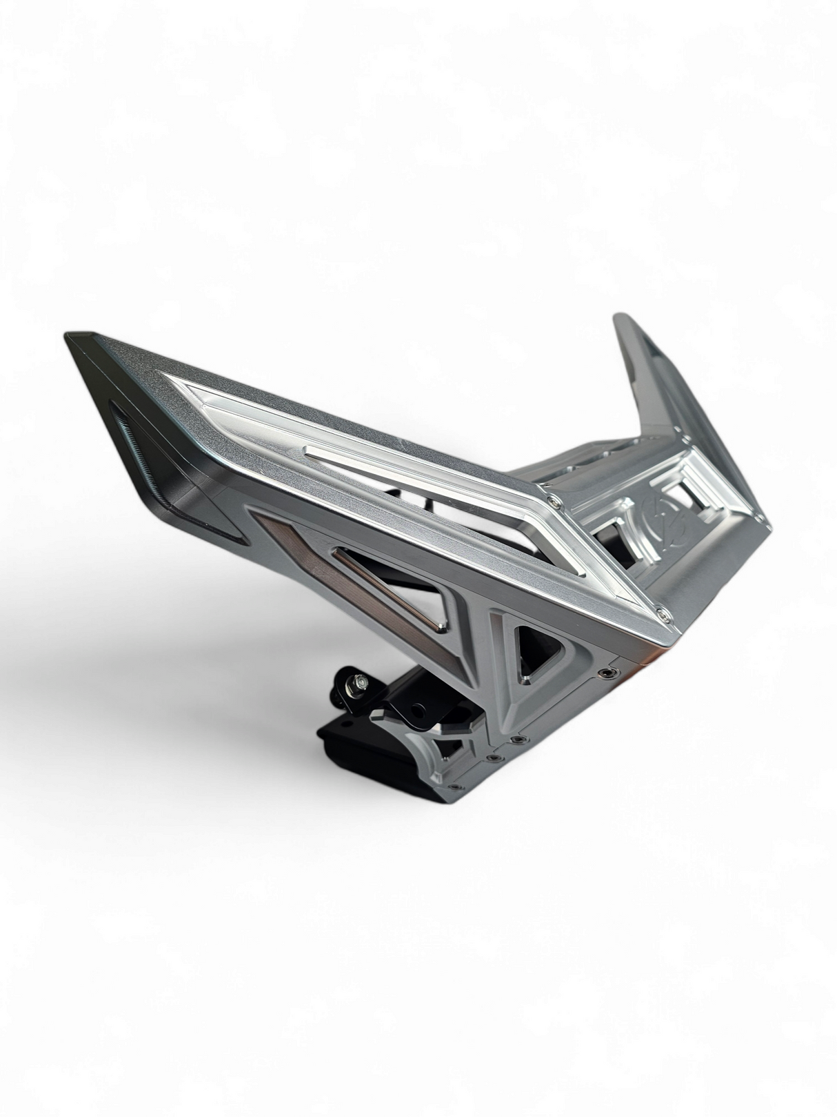 2017 to Current Can-Am X3 Maverick Machined Billet Front Winch Bumper (Clear Anodize) www.elektricoffroad.com