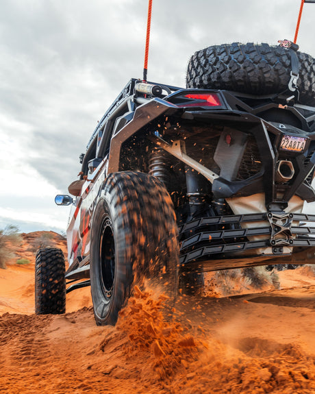 2017+ Can Am X3 Maverick Volt Billet Radius Rods Anodized Black (RS 72" Model Only) www.elektricoffroad.com