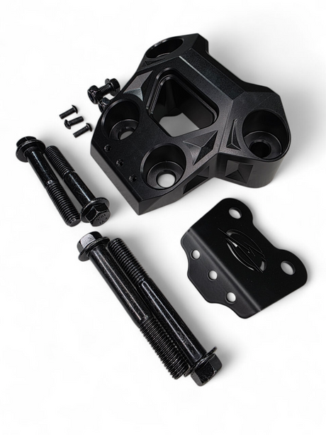 2024+ Can Am Maverick R Billet Radius Rod Plate (Black) www.elektricoffroad.com