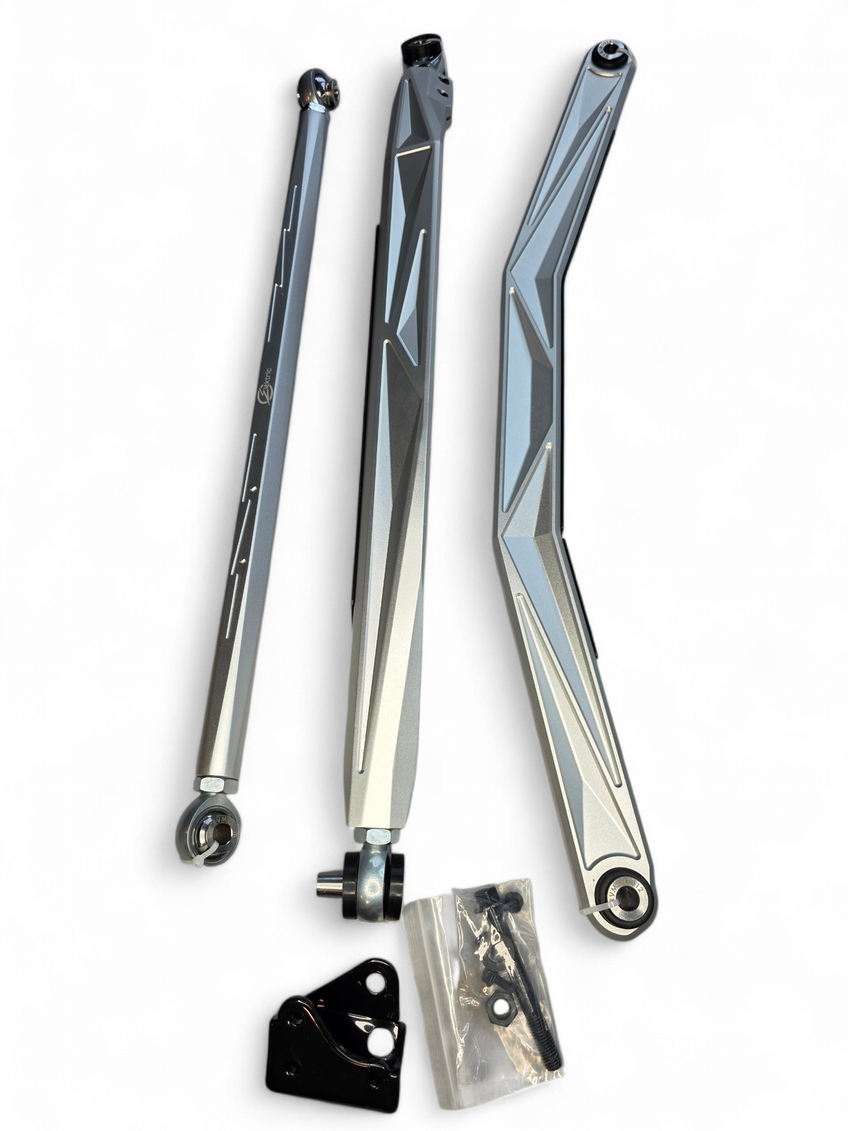 2024+ Can Am Maverick R High Clearance Adjustable Radius Rods (Anodized Clear) www.elektricoffroad.com