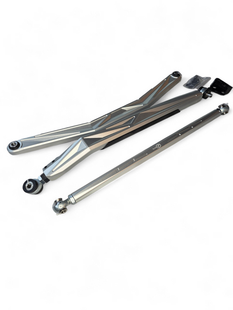 2024+ Can Am Maverick R High Clearance Adjustable Radius Rods (Anodized Clear) www.elektricoffroad.com