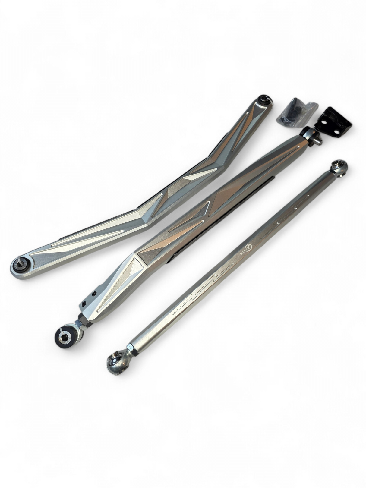 2024+ Can Am Maverick R High Clearance Adjustable Radius Rods (Anodized Clear) www.elektricoffroad.com