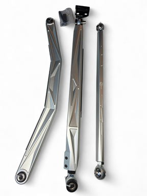 2024+ Can Am Maverick R High Clearance Adjustable Radius Rods (Anodized Clear) www.elektricoffroad.com