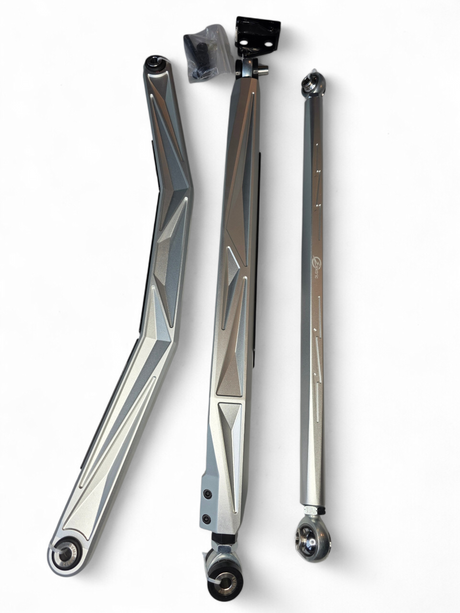 2024+ Can Am Maverick R High Clearance Adjustable Radius Rods (Anodized Clear) www.elektricoffroad.com