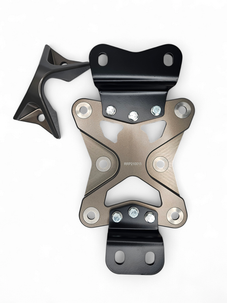 2022 to Current Can Am X3 10 Bolt Radius Rod Plate with Pull Hook (Gun Metal) www.elektricoffroad.com