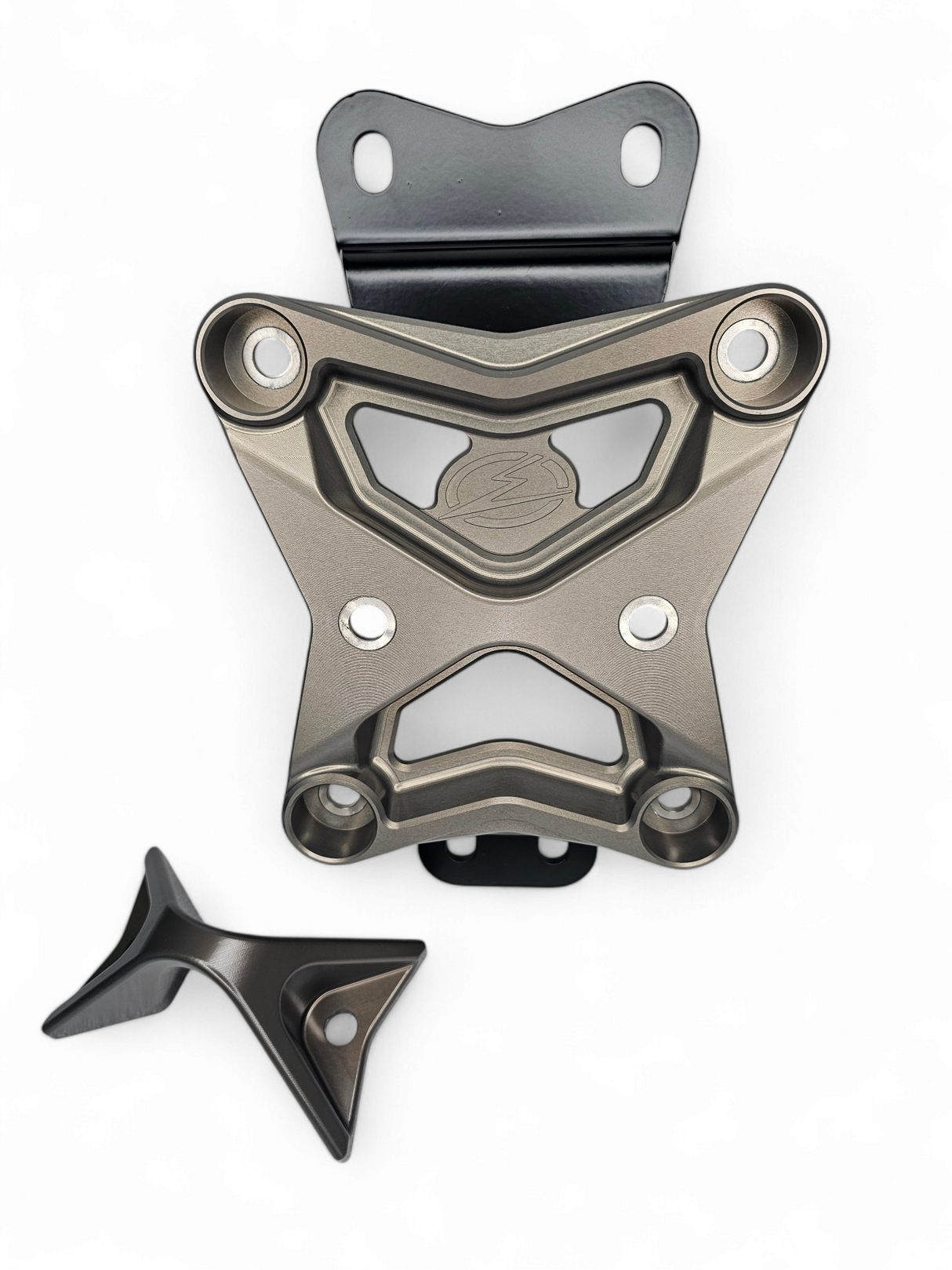 2022 to Current Can Am X3 10 Bolt Radius Rod Plate with Pull Hook (Gun Metal) www.elektricoffroad.com