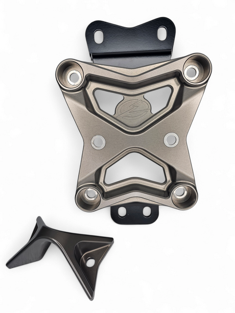2022 to Current Can Am X3 10 Bolt Radius Rod Plate with Pull Hook (Gun Metal) www.elektricoffroad.com
