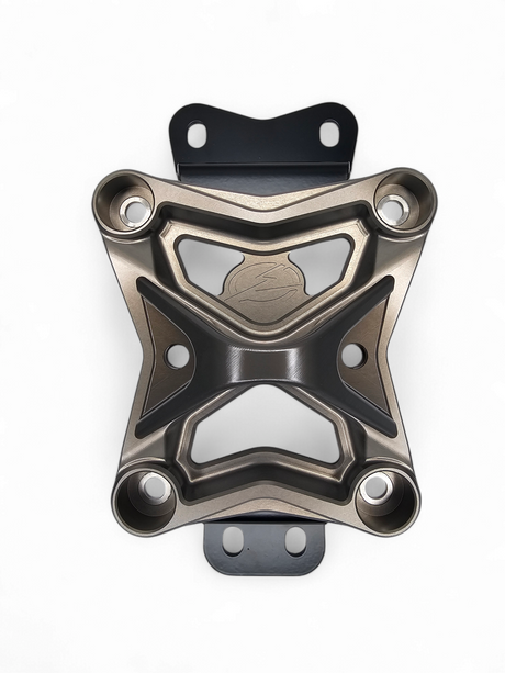 2022 to Current Can Am X3 10 Bolt Radius Rod Plate with Pull Hook (Gun Metal) www.elektricoffroad.com