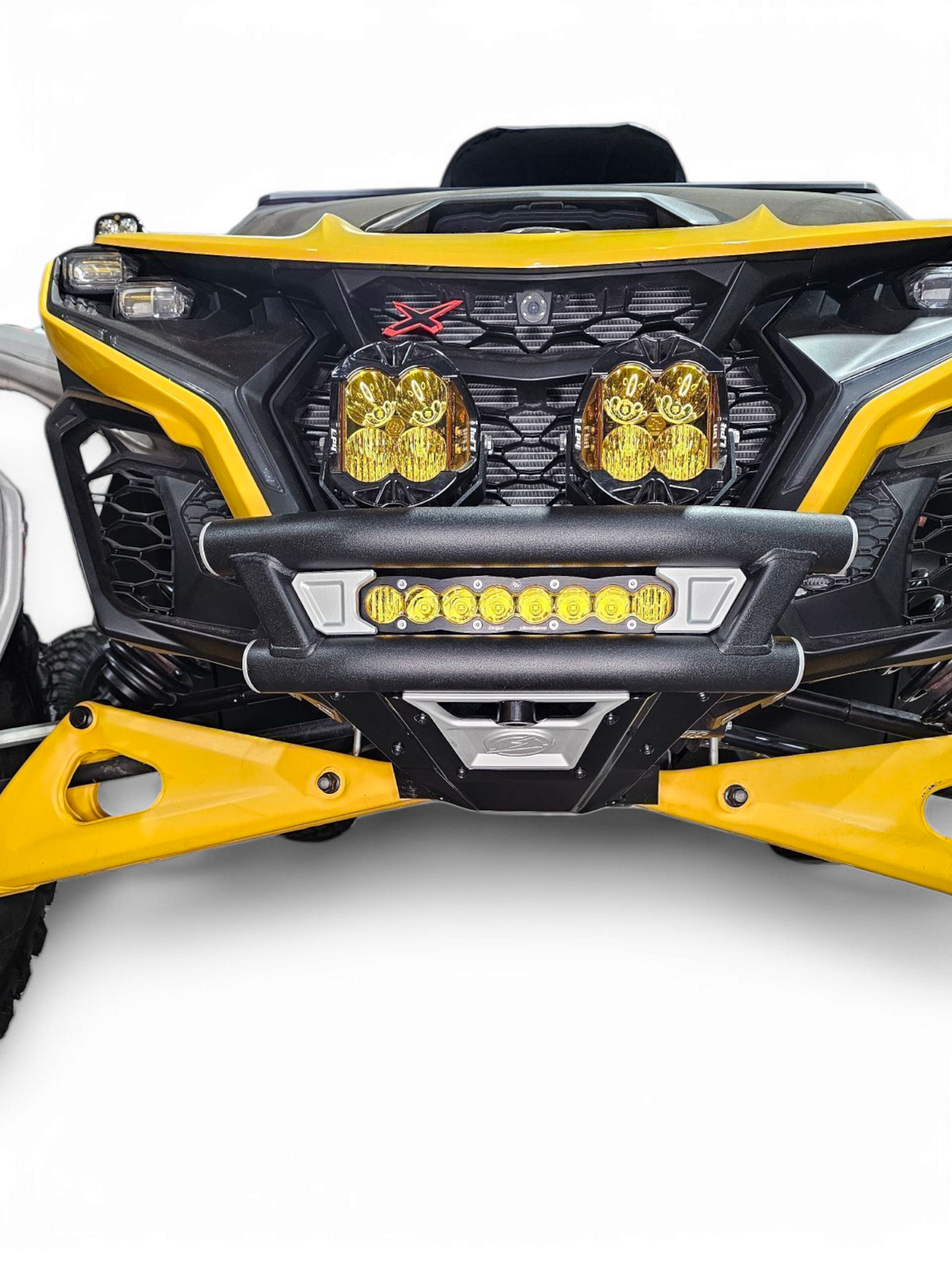 2024 + Can-Am Maverick R Amp front winch bumper www.elektricoffroad.com