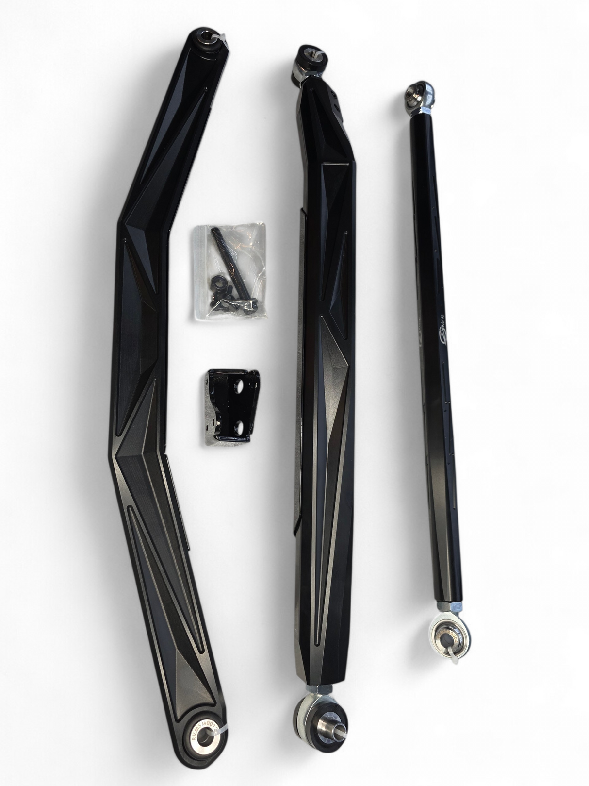 2024+ Can Am Maverick R High Clearance Adjustable Radius Rods (Anodized Black) www.elektricoffroad.com