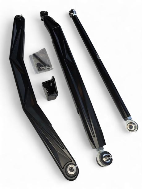 2024+ Can Am Maverick R High Clearance Adjustable Radius Rods (Anodized Black) www.elektricoffroad.com