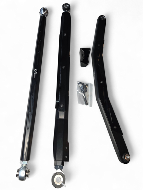 2024+ Can Am Maverick R High Clearance Adjustable Radius Rods (Anodized Black) www.elektricoffroad.com