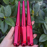 32 Pc 14x1.5 Spike Lug Nuts 6" Tall - Powder Coated - Various Colors