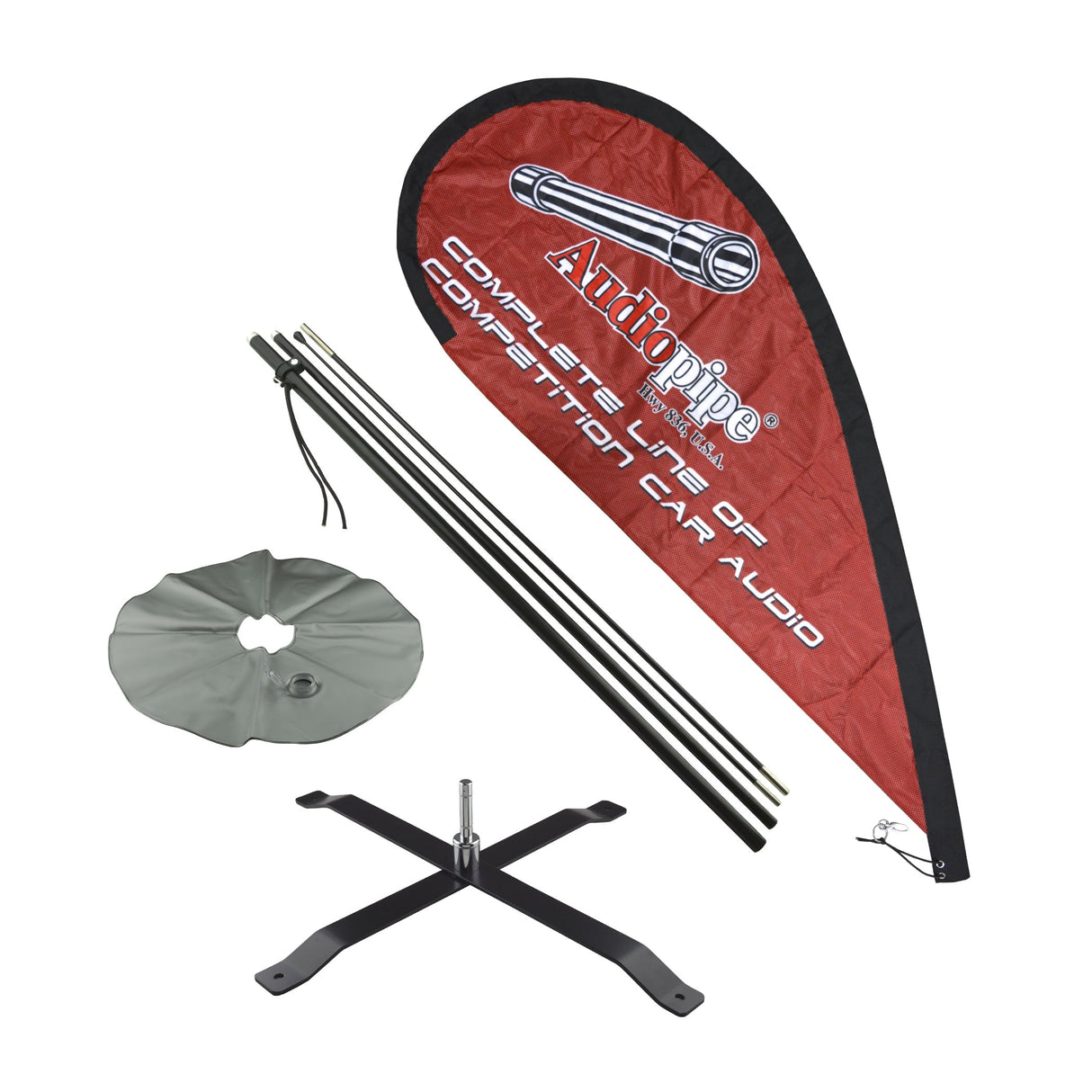 Audiopipe Car Audio Flag with Stand Audiopipe