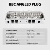 Cast Aluminum Cylinder Head for BBC Engines (Angled Plug) — Fits 1965-2000 Chevy V8 (396/427/454/502) Flashark